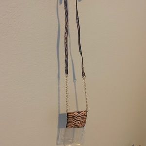 Crossbody Tiger Print/Clear Phone Pouch (Game Day)